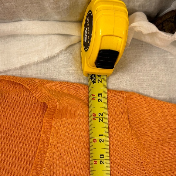 LLBean silk/cashmere orange cardigan sweater - Picture 6 of 6